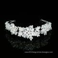 Hot sale Exquisite Pearl Rhinestone silver Petals  bridal headpiece wedding accessories for bride